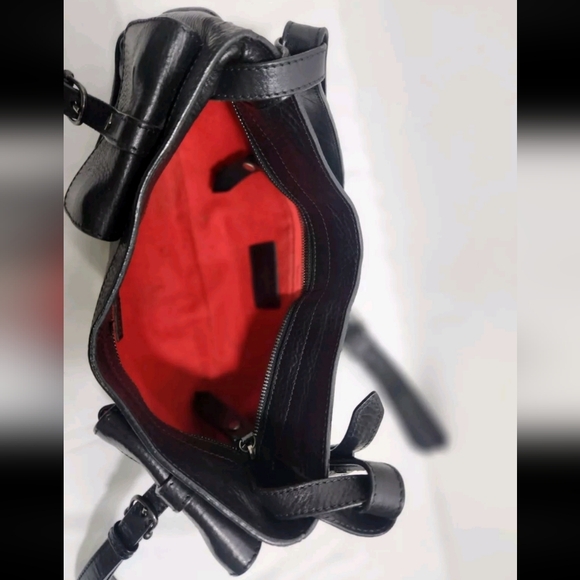 Burberry Prorsum Runway Cinda Black Leather Moto Crossbody Handbag Shoulder bag - Picture 11 of 15